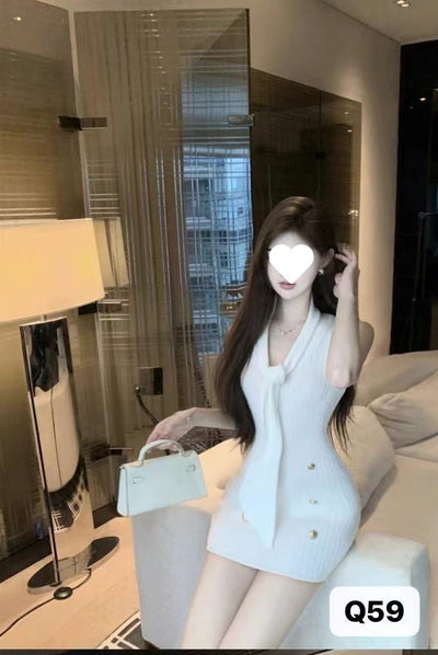 Knitted Women's Skirt Elegant Style High-end Sense