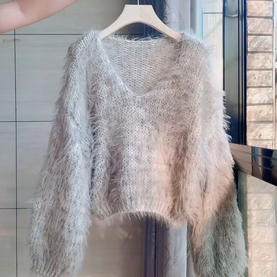 Pullover Lazy Sweater Knitwear Casual And Sweet Loose Temperament