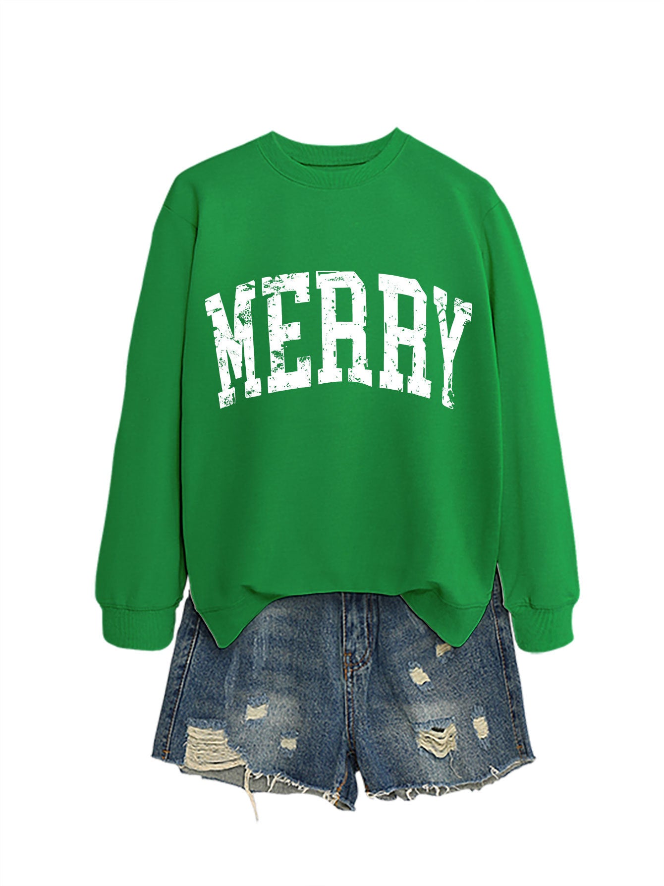 Casual Women's MERRY Letter Print Sweatshirt