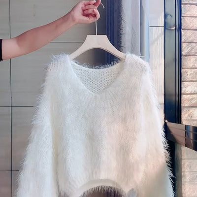 Pullover Lazy Sweater Knitwear Casual And Sweet Loose Temperament