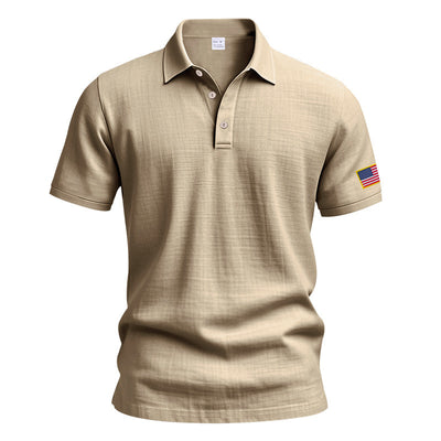 American Summer Linen Short Sleeve Men Clothing